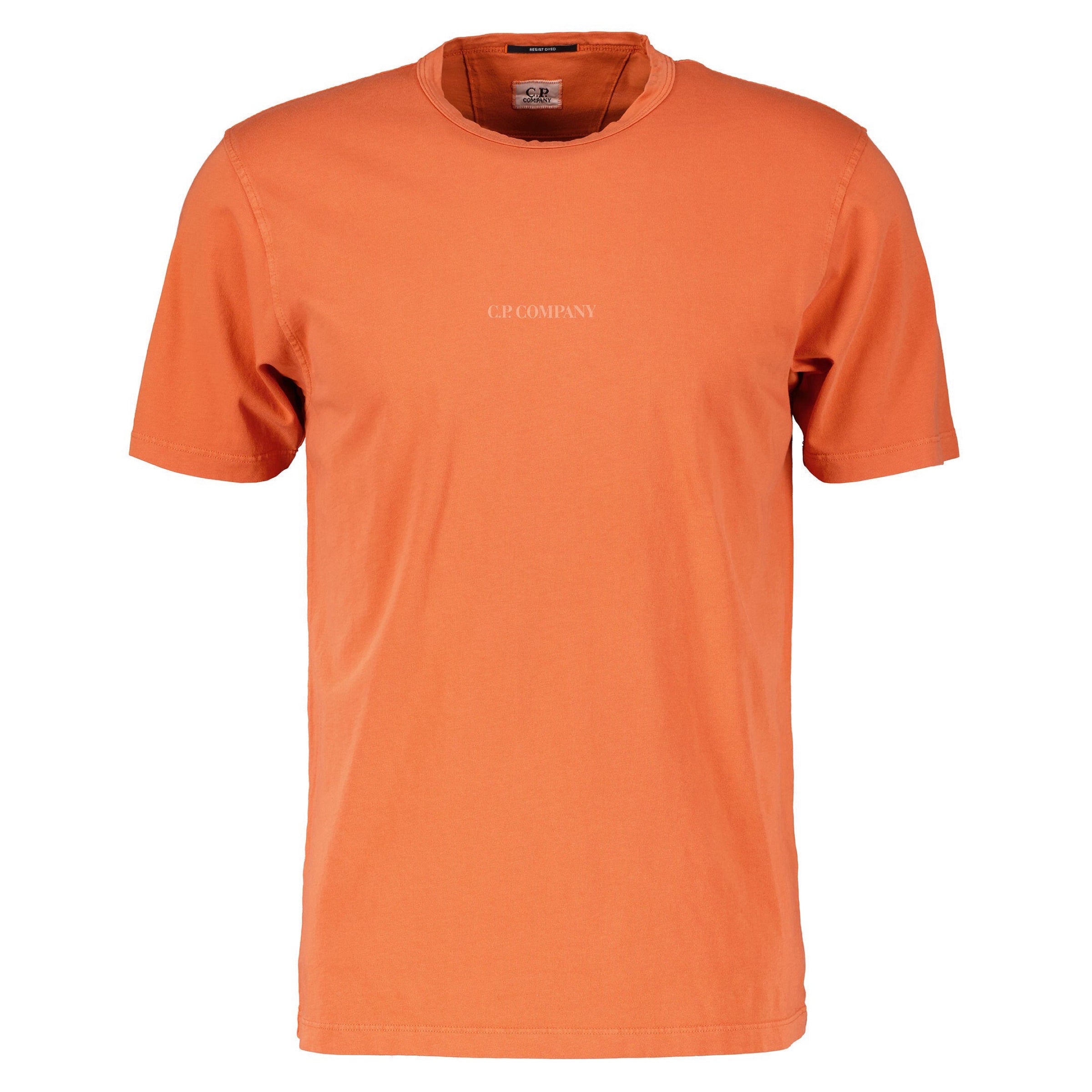 Cp Company 24/1 Jersey Logo T-Shirt In Harvest Pumpkin