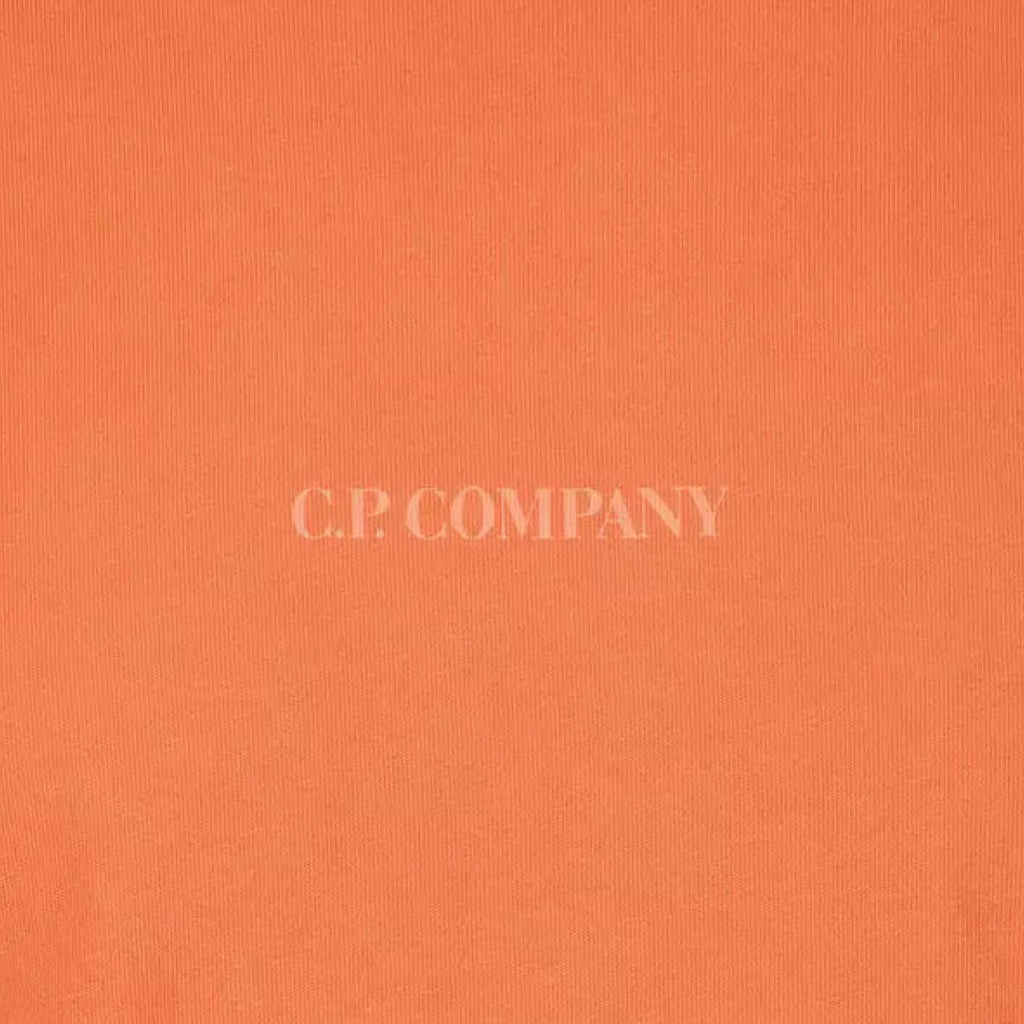 Cp Company 24/1 Jersey Logo T-Shirt In Harvest Pumpkin