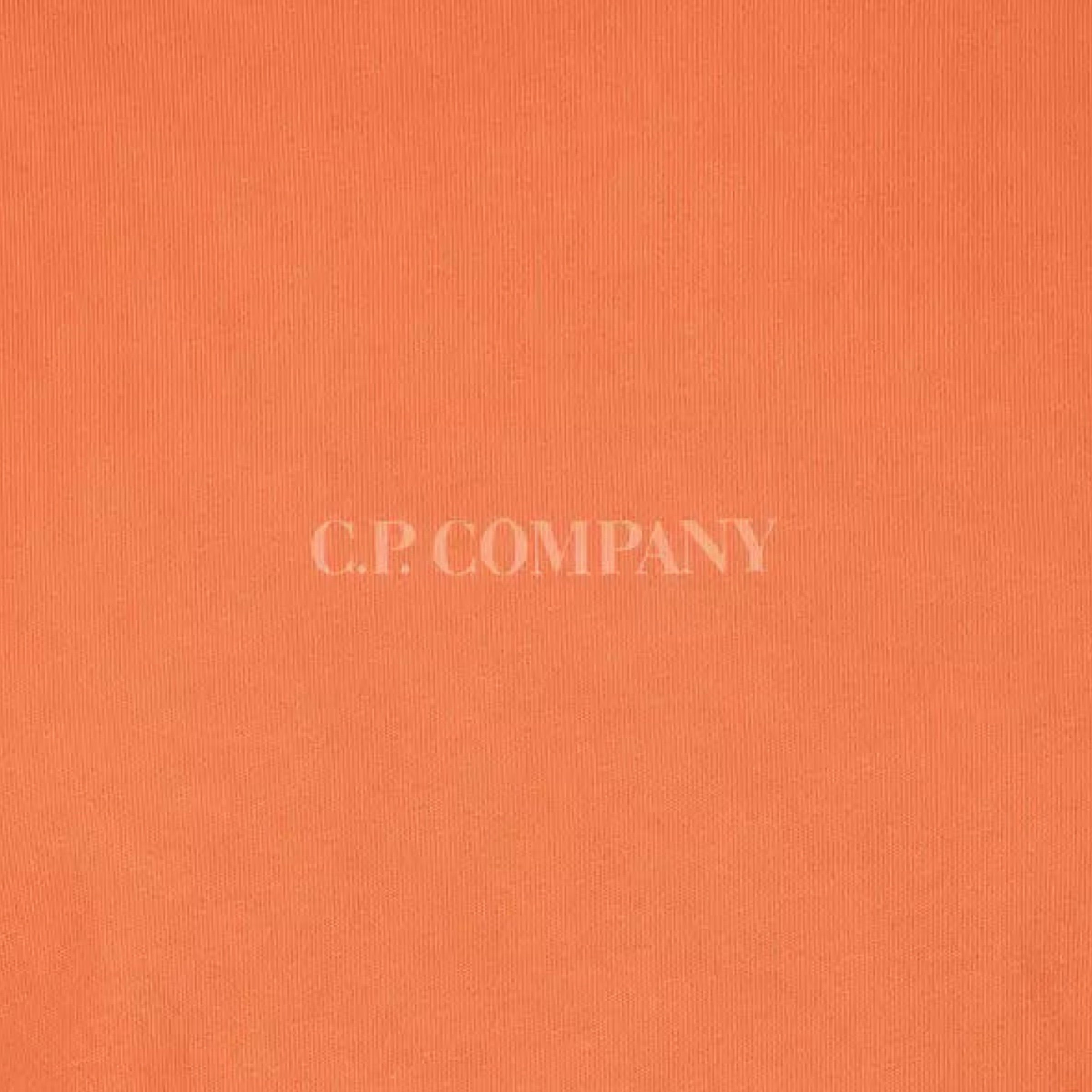 Cp Company 24/1 Jersey Logo T-Shirt In Harvest Pumpkin