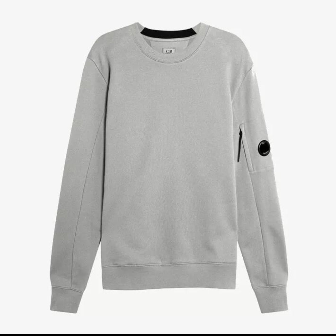 Cp Company Diagonal Raised Cotton Lens Sweatshirt Griffin Grey
