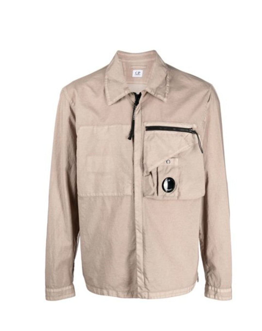 Cp Company Taylon P Lens Overshirt In Beige