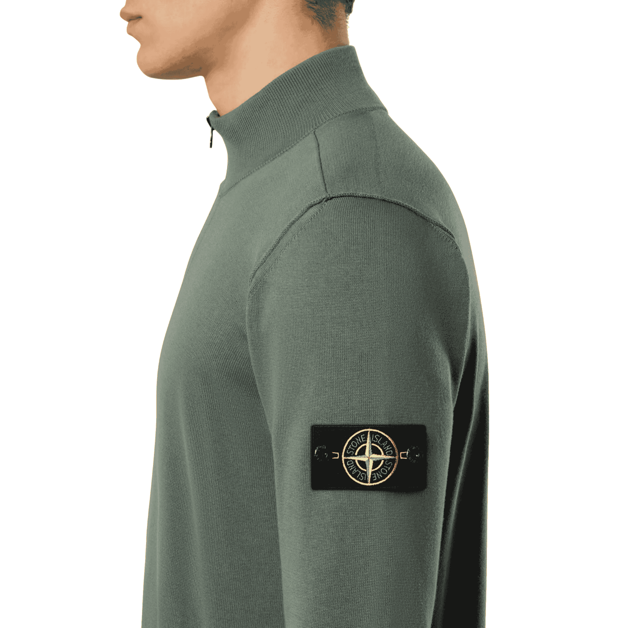 Stone Island Knit Half Zip Fleece - Musk