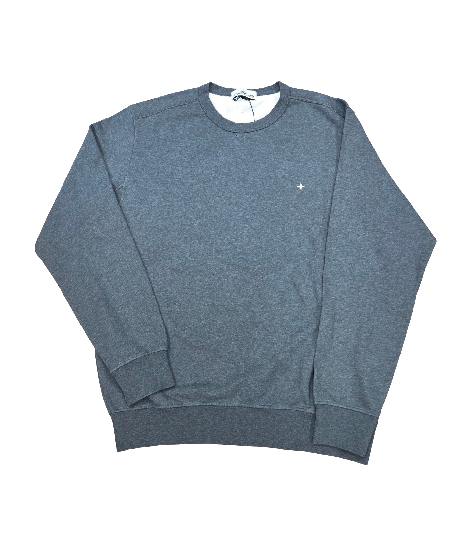 Stone Island Small Compass Logo Sweatshirt In Dark Grey