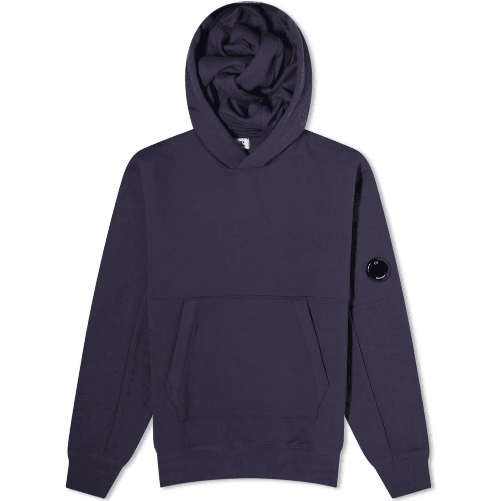 Cp Company Heavy Lens Overhead Hoodie In Navy
