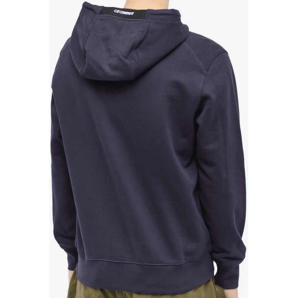 Cp Company Heavy Lens Overhead Hoodie In Navy