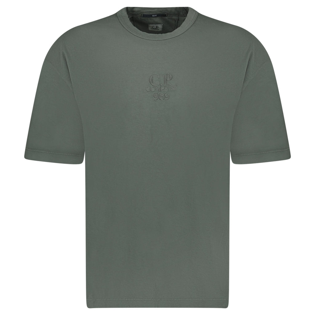 CP Company 20/1 Jersey Boxy Logo T-Shirt Grape Leaf