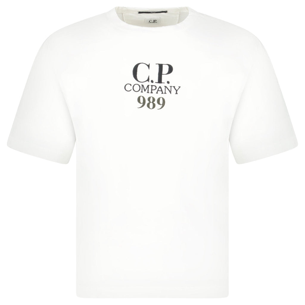 CP Company 20/1 Jersey Boxy Logo T-Shirt White