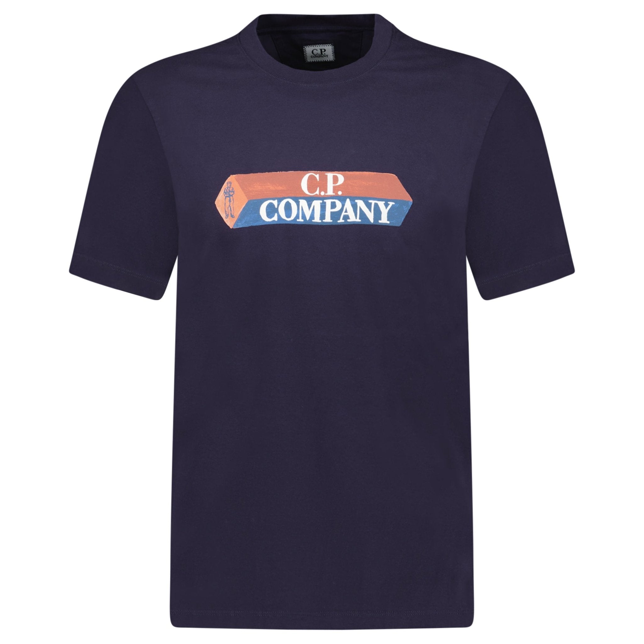 CP Company 30/1 Jersey 3D Logo T-Shirt Nightshade