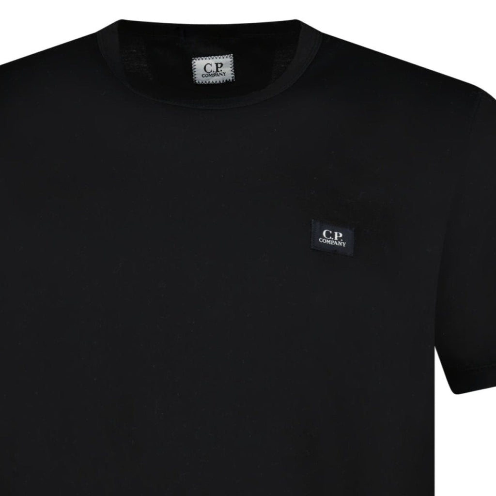 CP Company 30/1 Jersey Logo Patch Black T-Shirt
