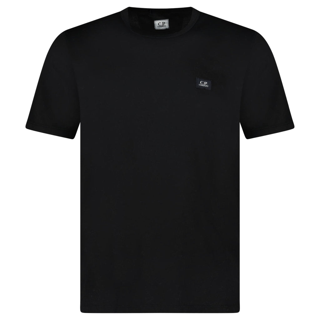 CP Company 30/1 Jersey Logo Patch Black T-Shirt