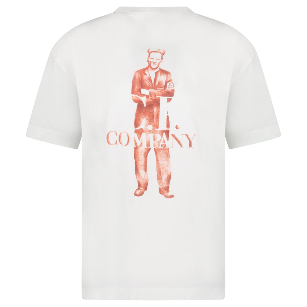 CP Company 30/1 Jersey Logo T-Shirt Gauze White