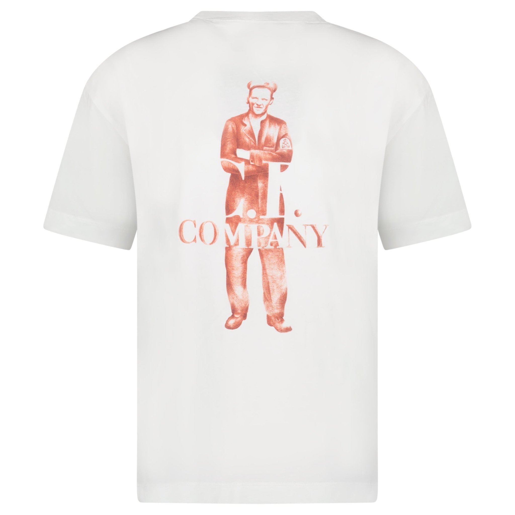 CP Company 30/1 Jersey Logo T-Shirt Gauze White