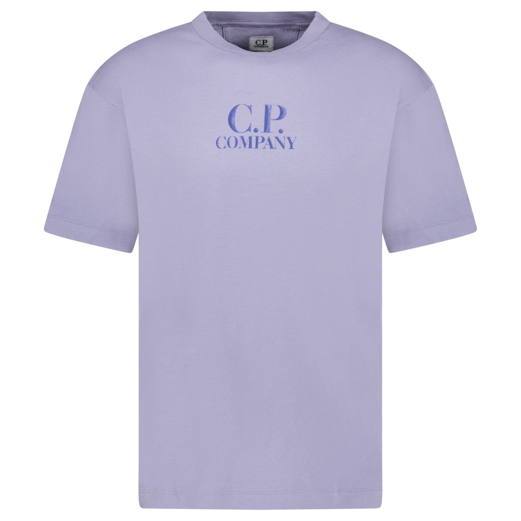CP Company 30/1 Jersey Logo T-Shirt Lavender Violet