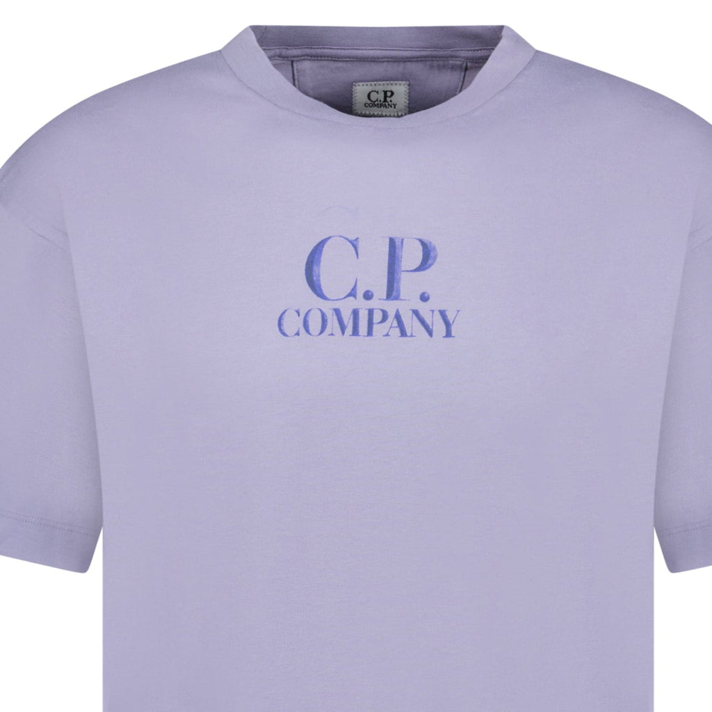 CP Company 30/1 Jersey Logo T-Shirt Lavender Violet