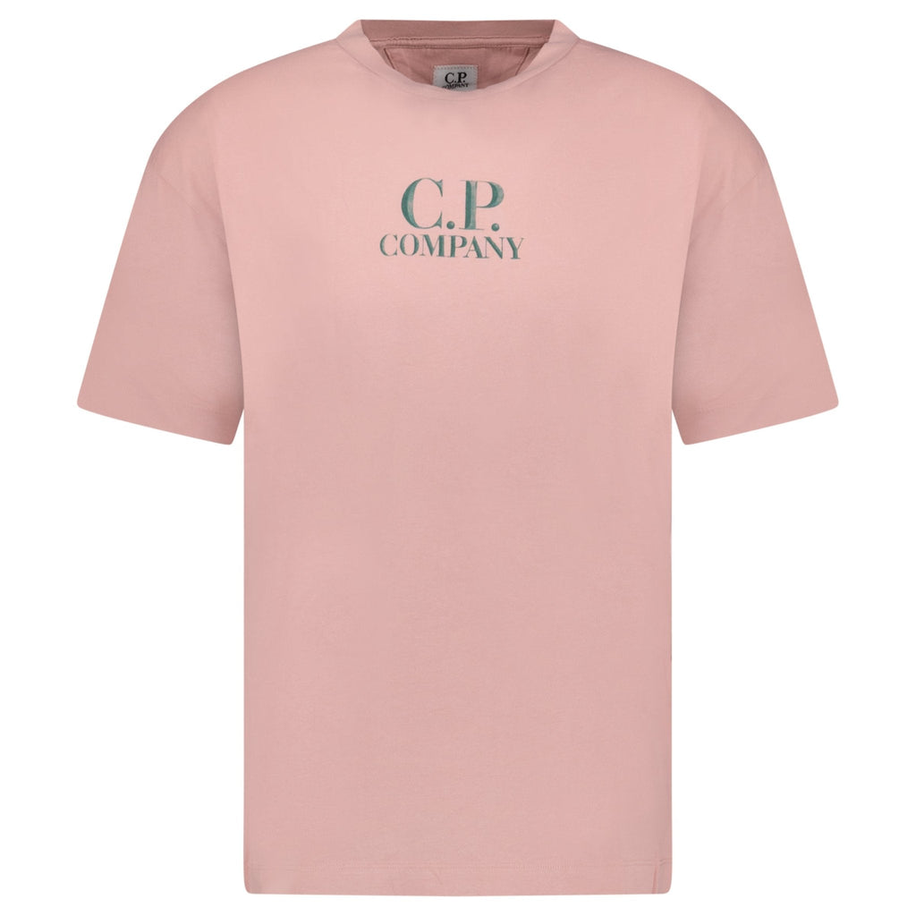 CP Company 30/1 Jersey Logo T-Shirt Misty Rose