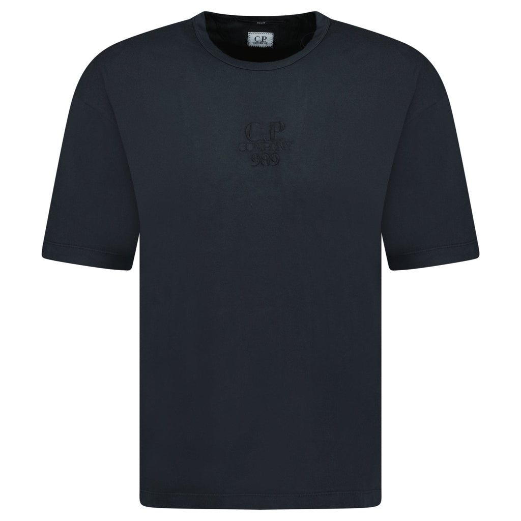 CP Company Black 20/1 Jersey Boxy Logo T-Shirt