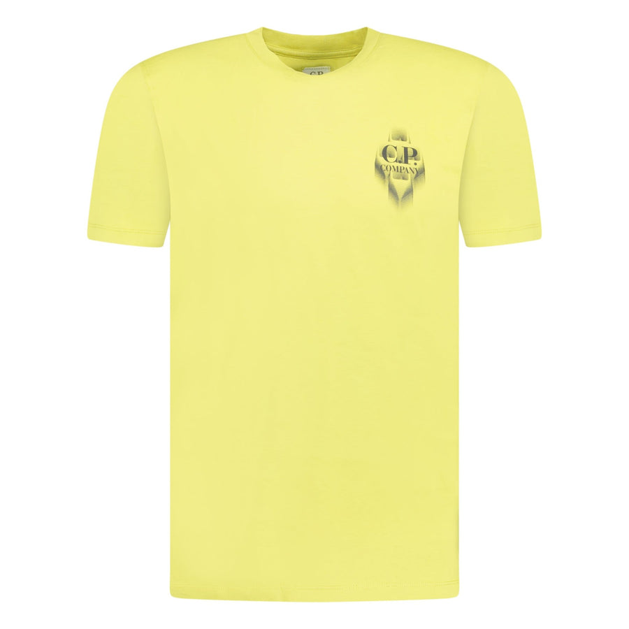 Cp Company 30/1 Graphic Logo T-Shirt In Golden Palm