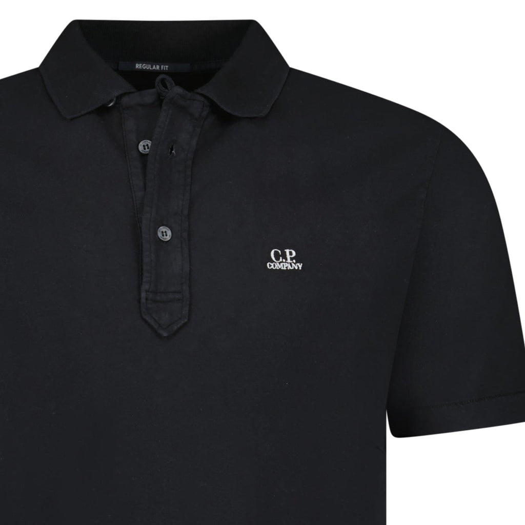 CP Company Short Sleeve Jersey 1020 Polo-Shirt Black