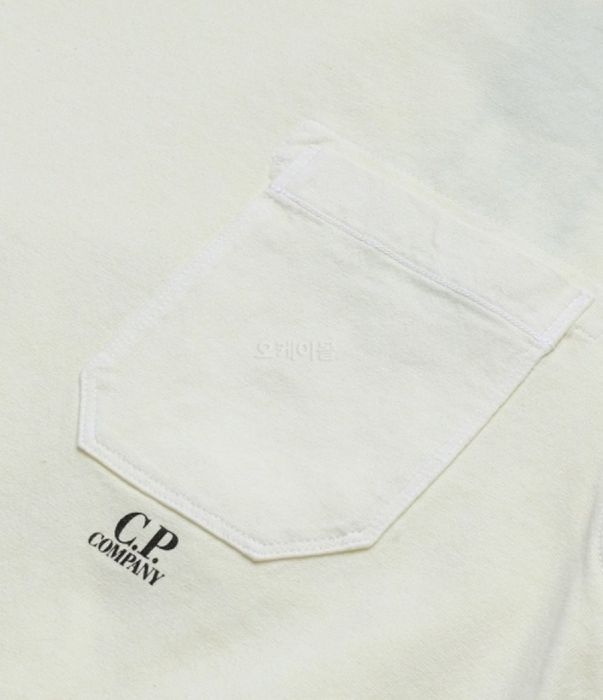 CP Company Old Dyed Pocket Tshirt In Yellow