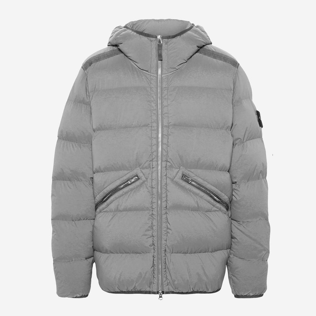 Stone Island Seamless Tunnel Nylon Down-Tc Jacket In Grey