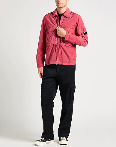 Cp Company Chrome-R Lens Overshirt in Red Bud