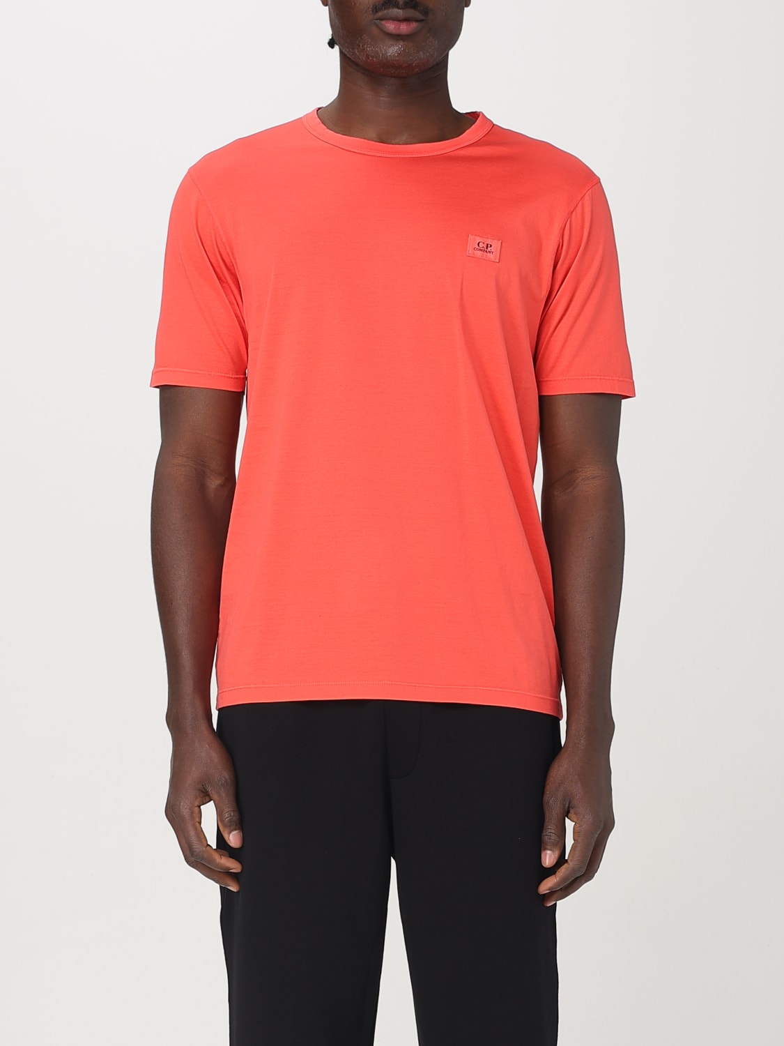 Cp Company 100% Mercerized Cotton Stitch Logo T-Shirt High Risk Red