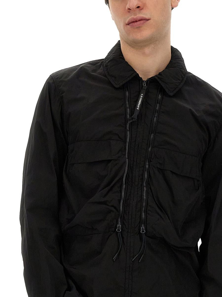 Cp Company Chrome-R Lens Overshirt in Black