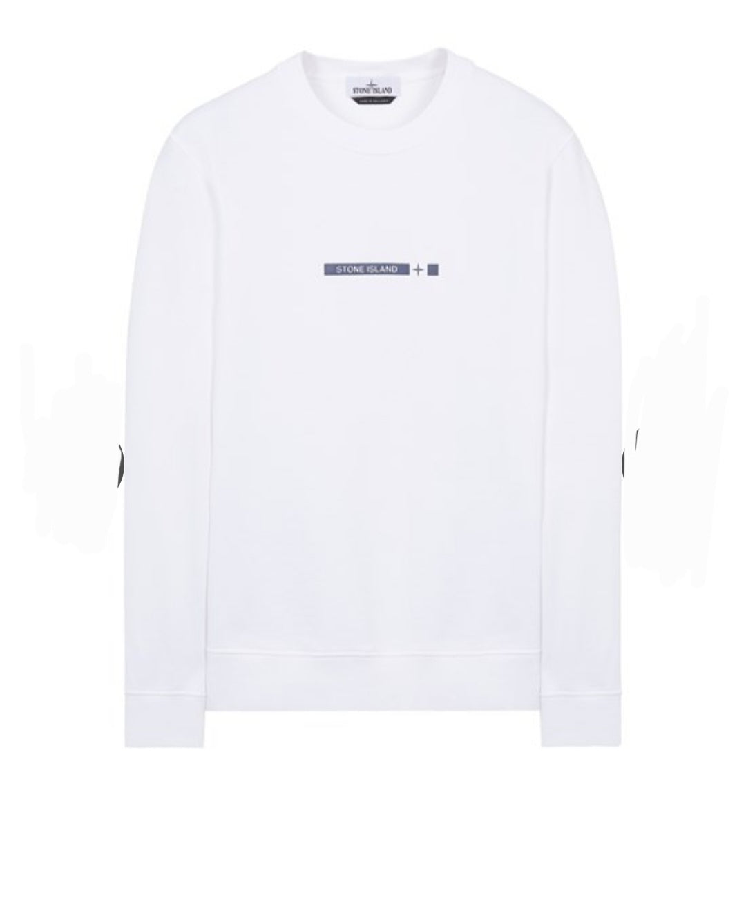 Stone Island Small Logo Sweatshirt In White