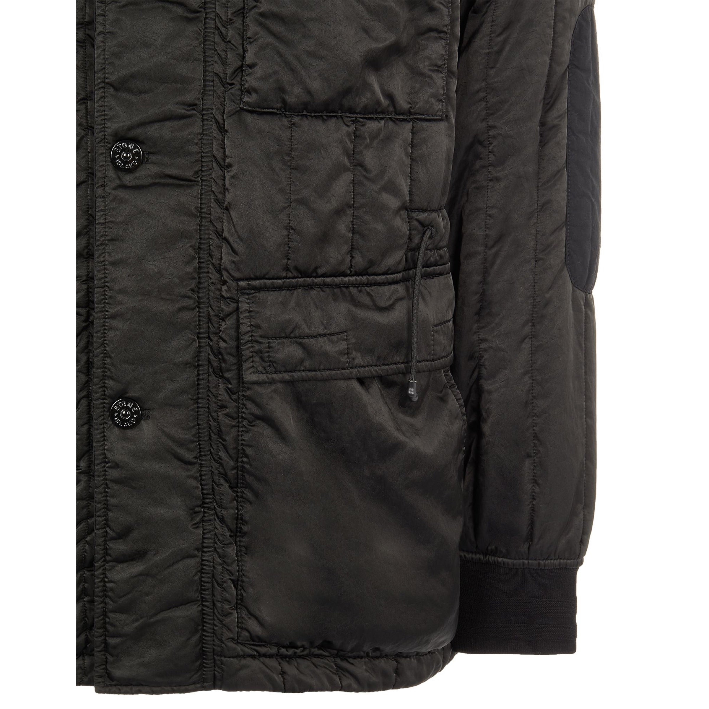 Stone Island Nylon Raso Quilted-Tc In Black