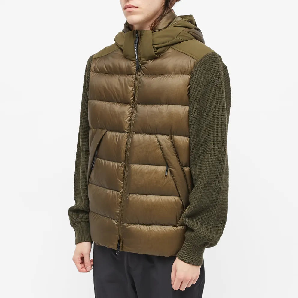 Cp Company Mixed Lambswool Jacket in Ivy Green