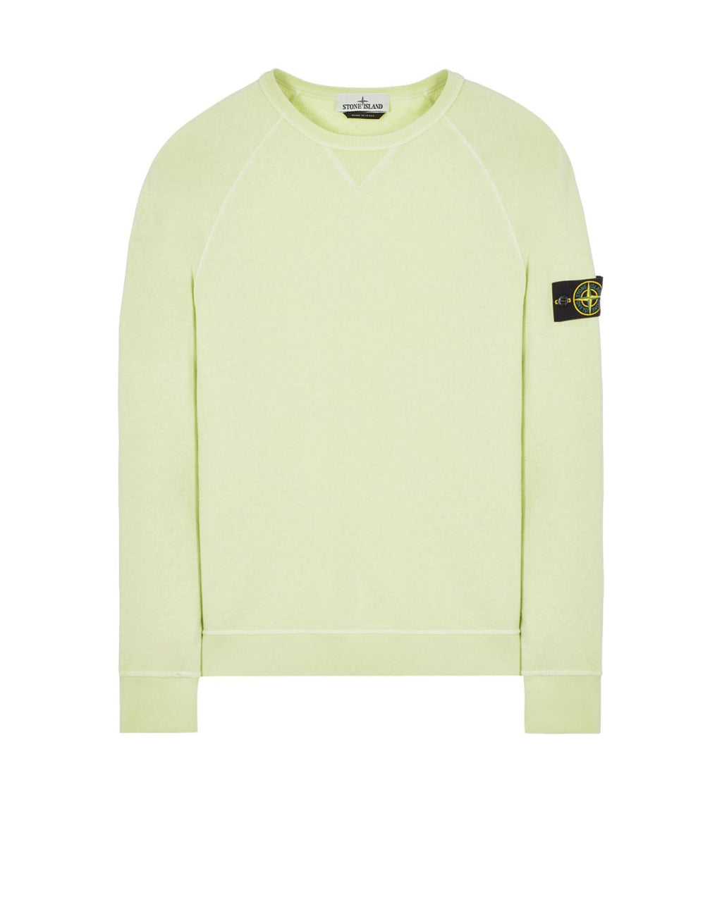 Stone Island 66360 Garment Dyed Sweatshirt In Light Green