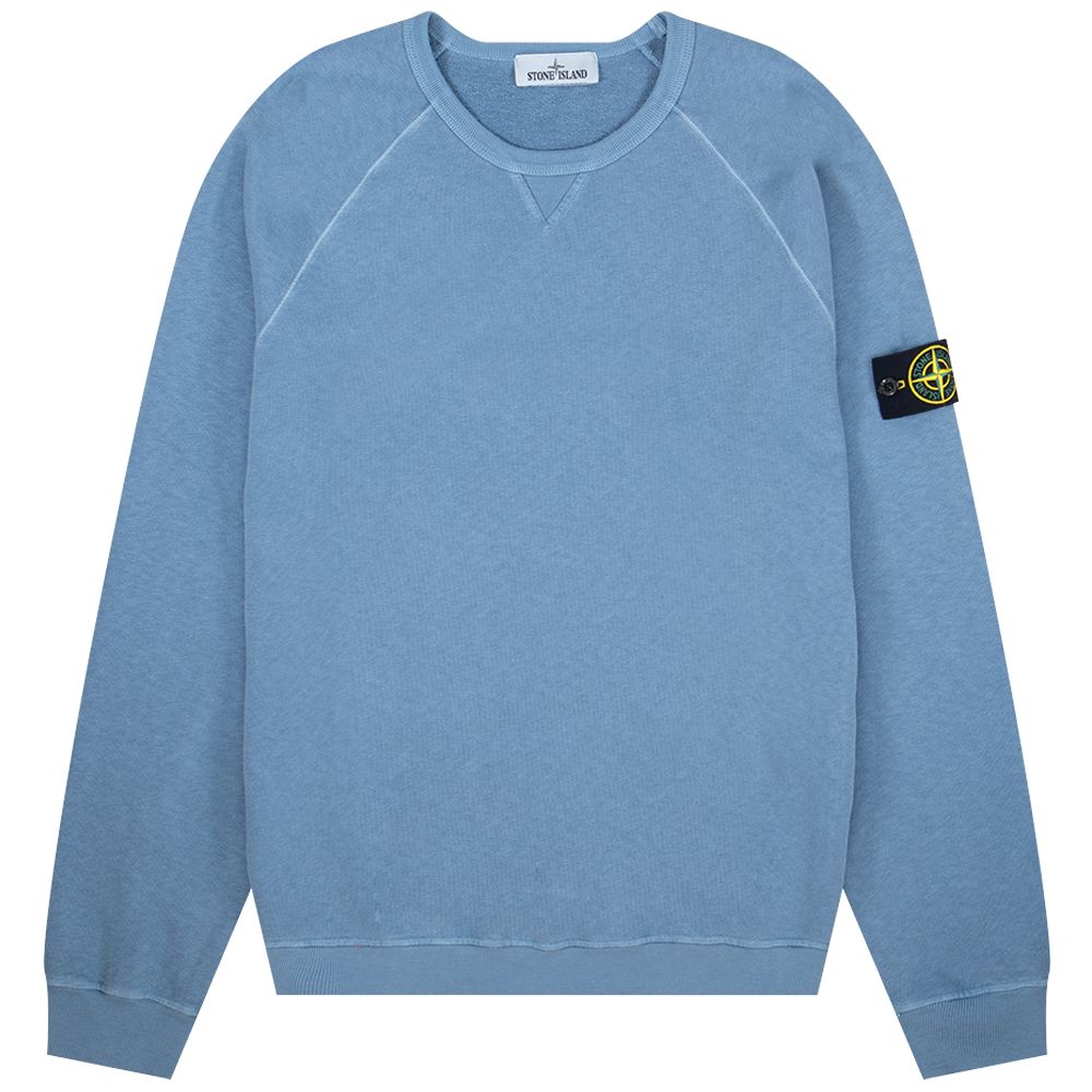 Stone Island 66360 Garment Dyed Sweatshirt In Blue