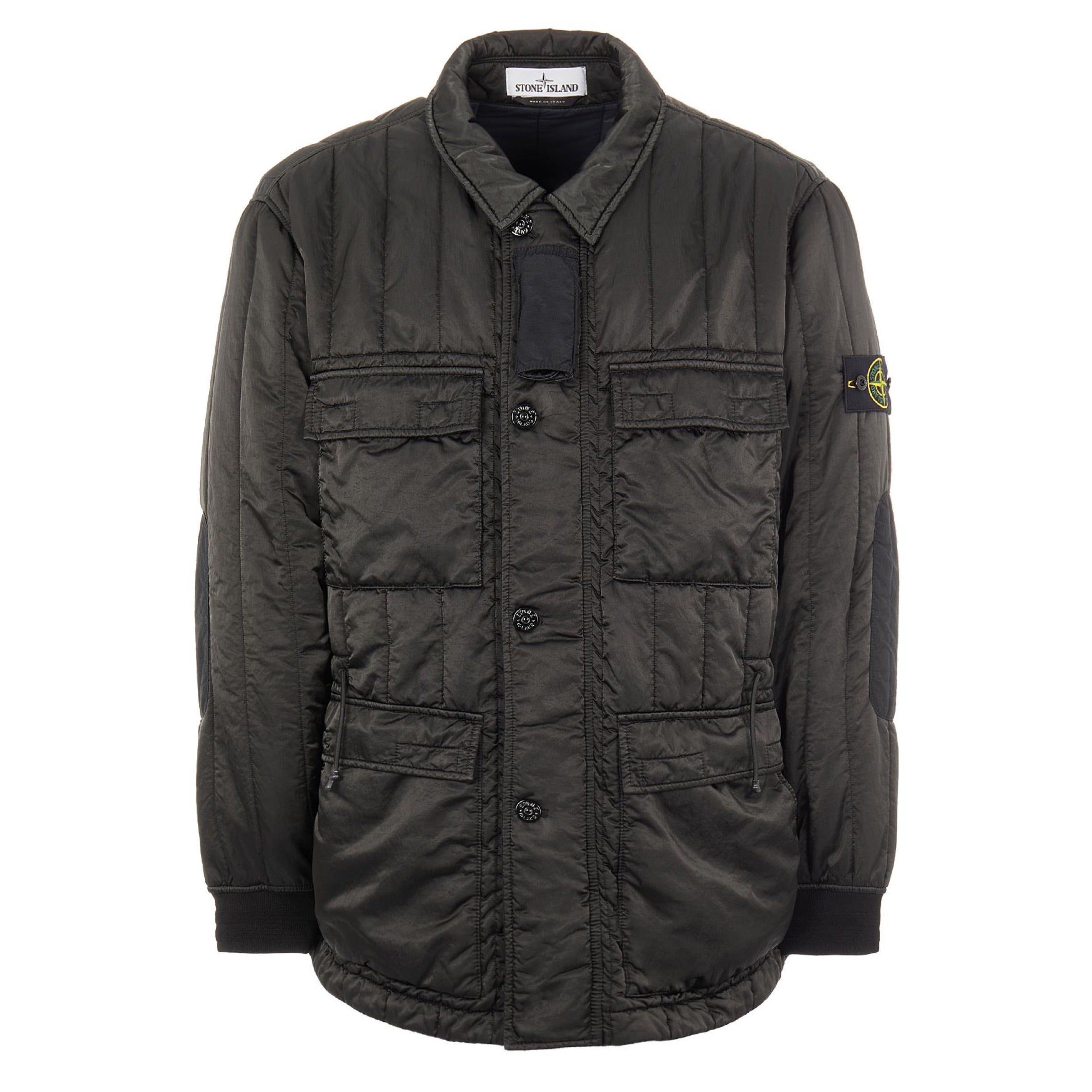 Stone Island Nylon Raso Quilted-Tc In Black