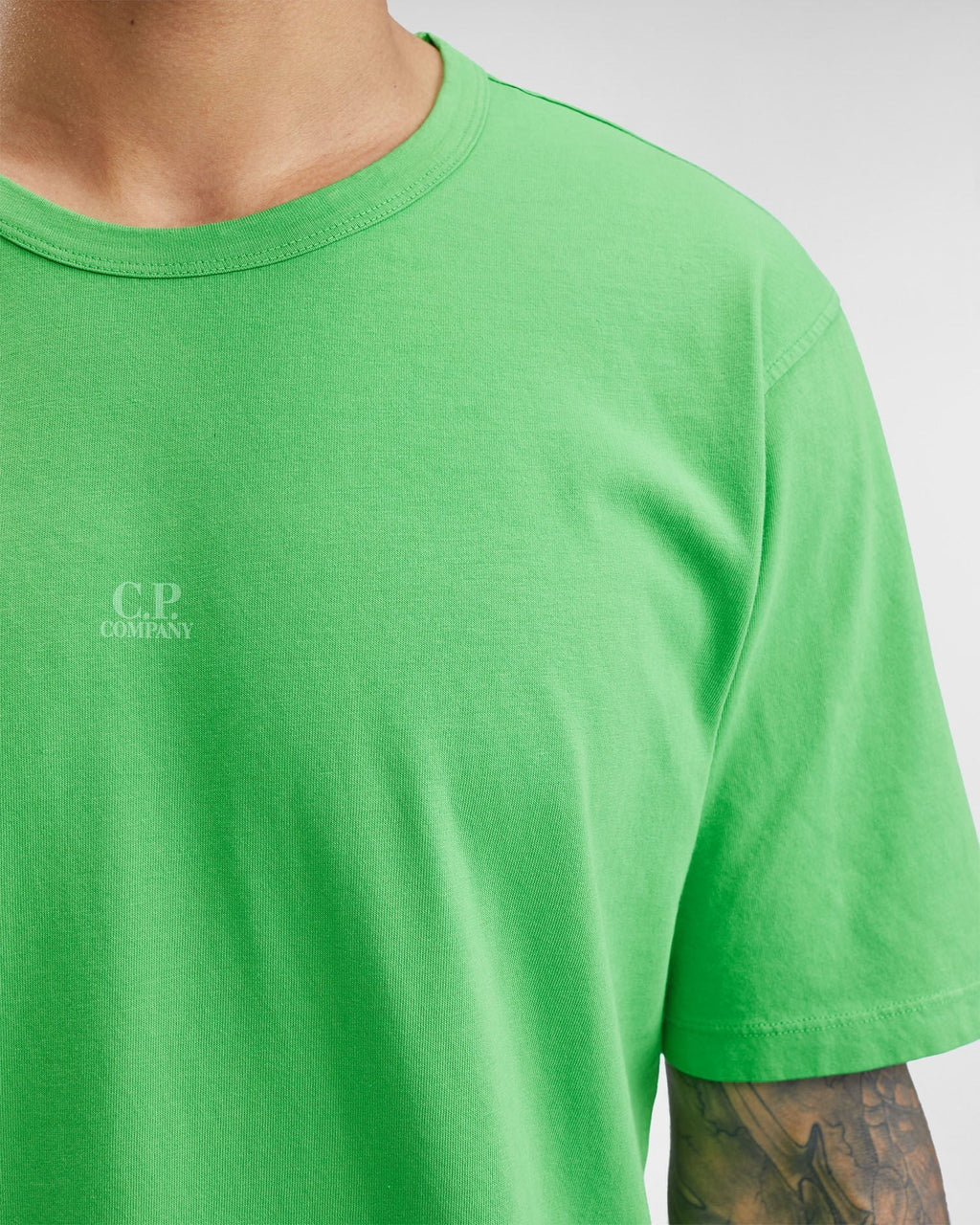 Cp Company Resist Dyed Small Logo T-Shirt in Green
