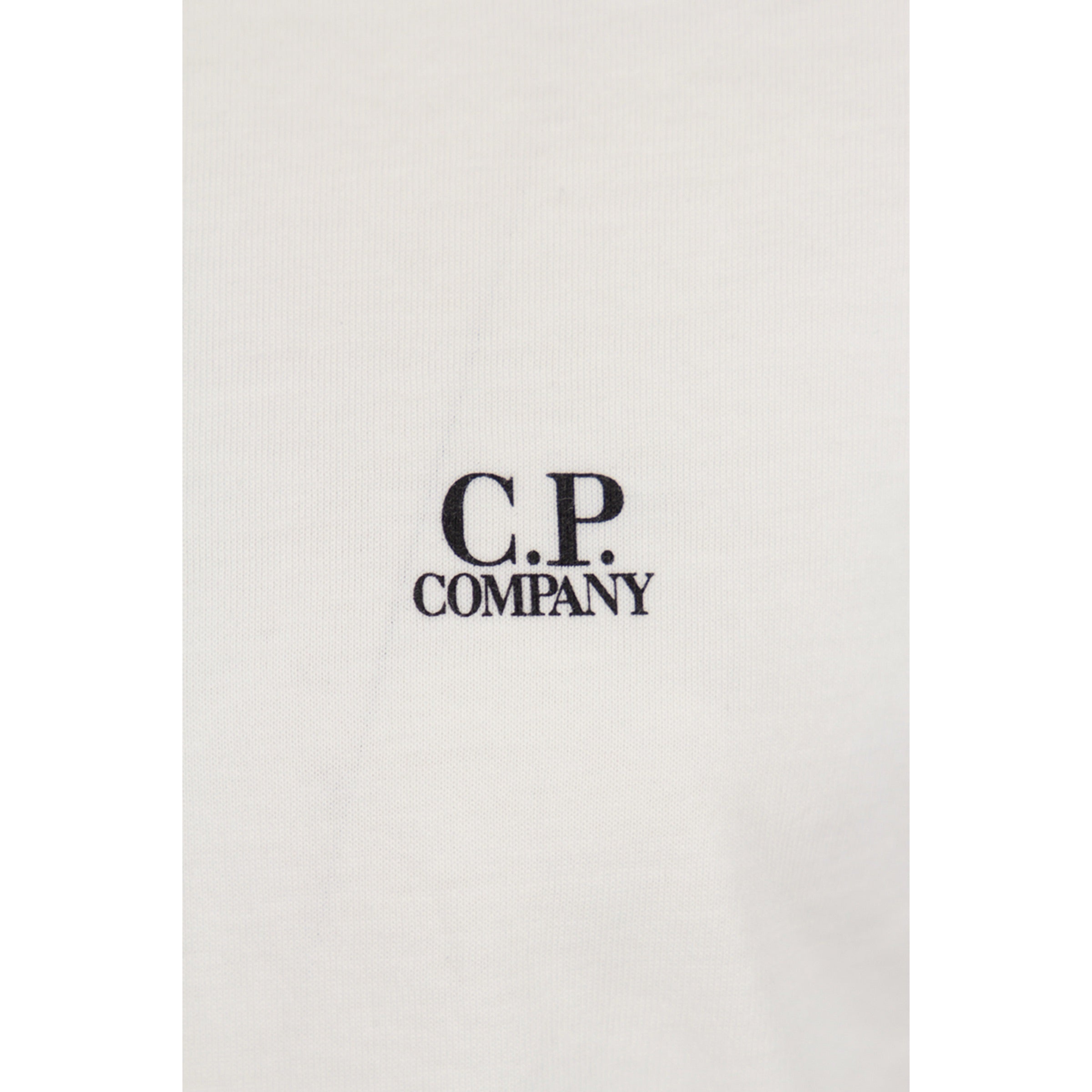 Cp Company 30/1 Jersey Goggle T-Shirt In White