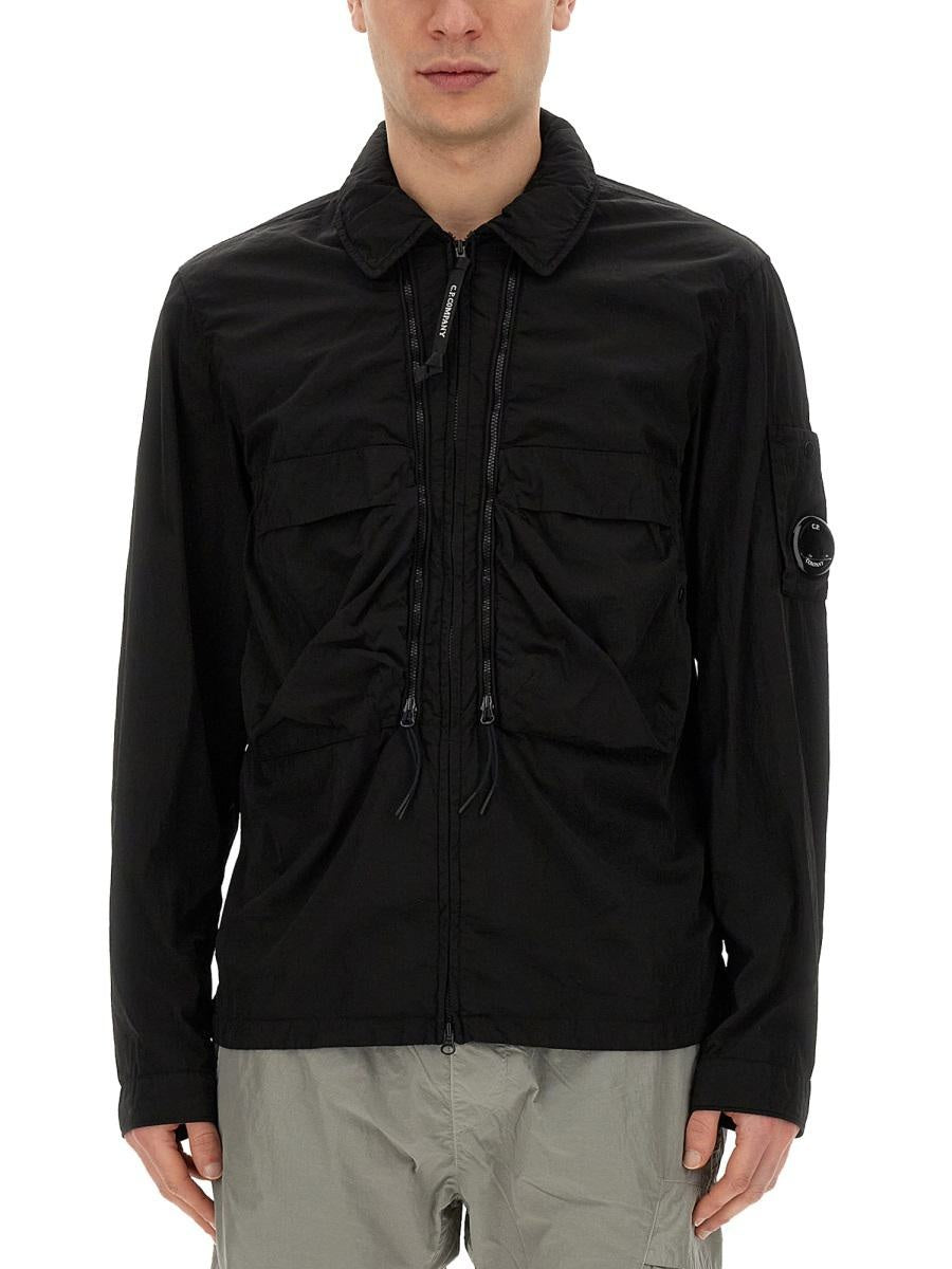 Cp Company Chrome-R Lens Overshirt in Black