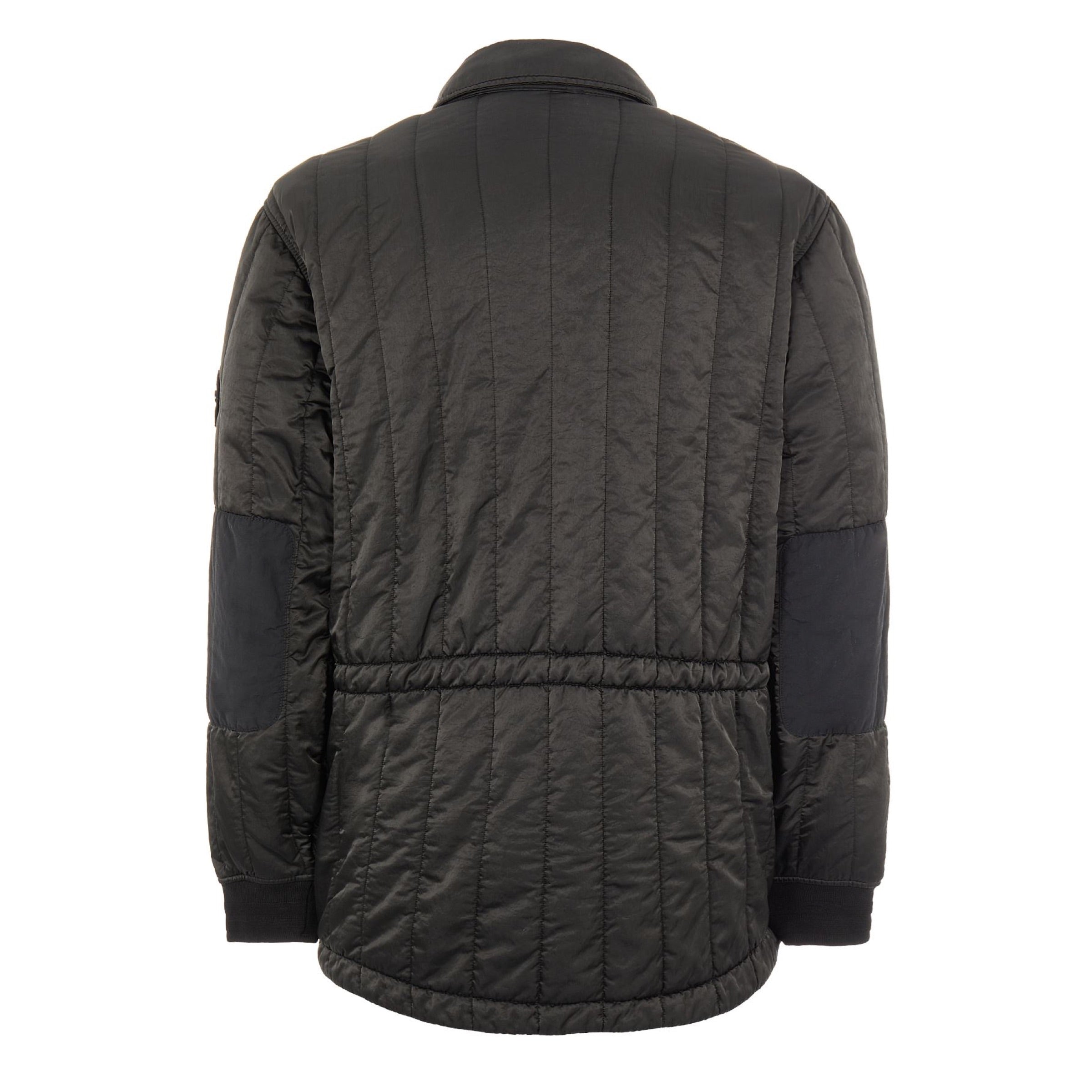 Stone Island Nylon Raso Quilted-Tc In Black