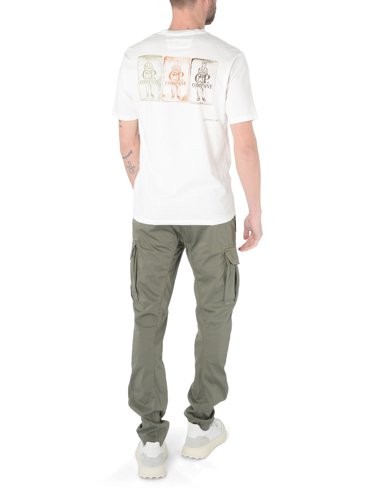 Cp Company 056A Stretch Sateen Cargo Pants In Agave Green