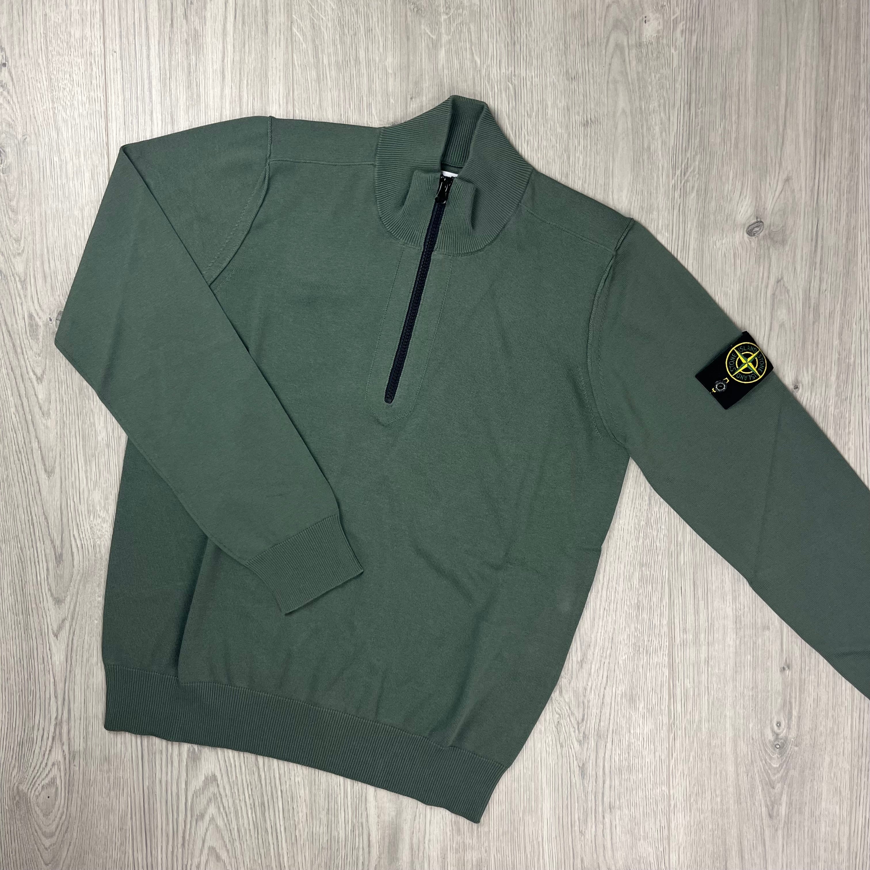 Stone Island Knit Half Zip Fleece - Musk