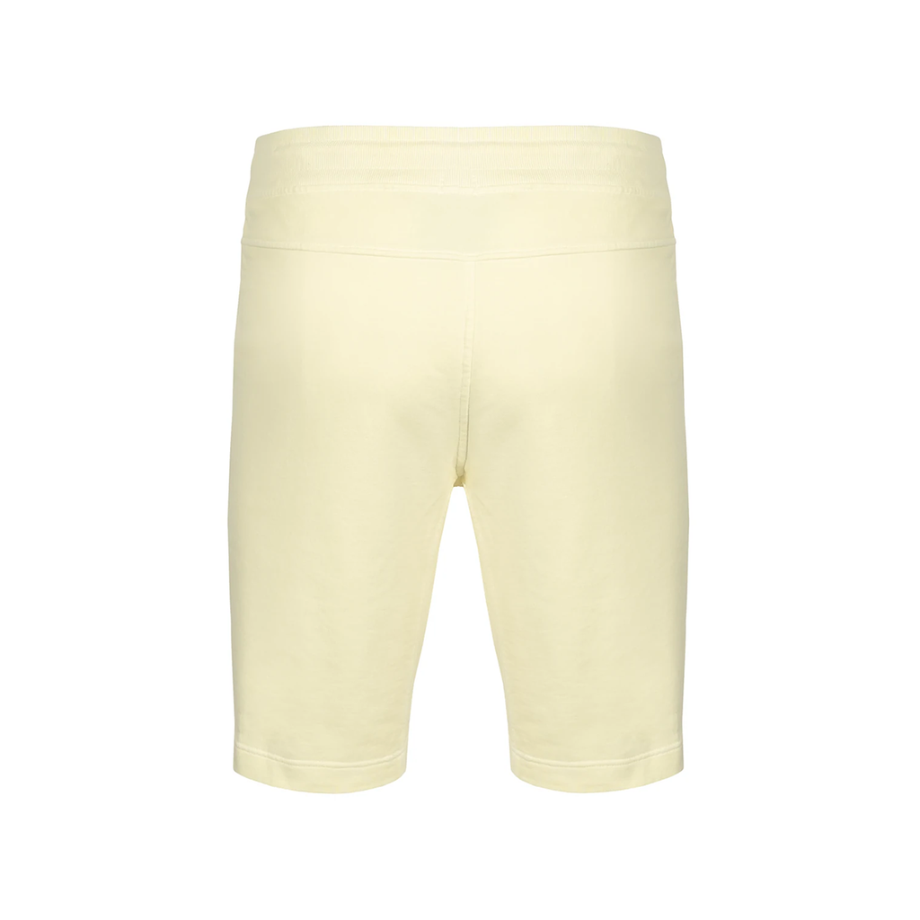 Cp Company Loose Fit Resist Dyed Logo Shorts In Yellow